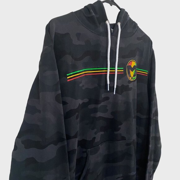 Independant Trading Company Camo Hoodie Men's Medium Gray Pullover Sweatshirt - Picture 4 of 12